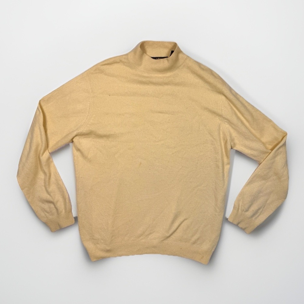 glen lyon cashmere sweater yellow turle neck Women's Size M